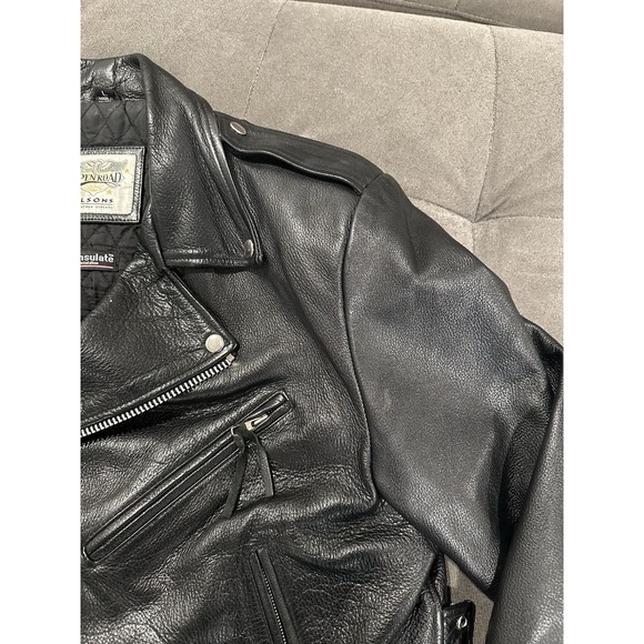 Open Road for Wilsons L men’s leather jacket motorcycle multi pocket western - Picture 4 of 12
